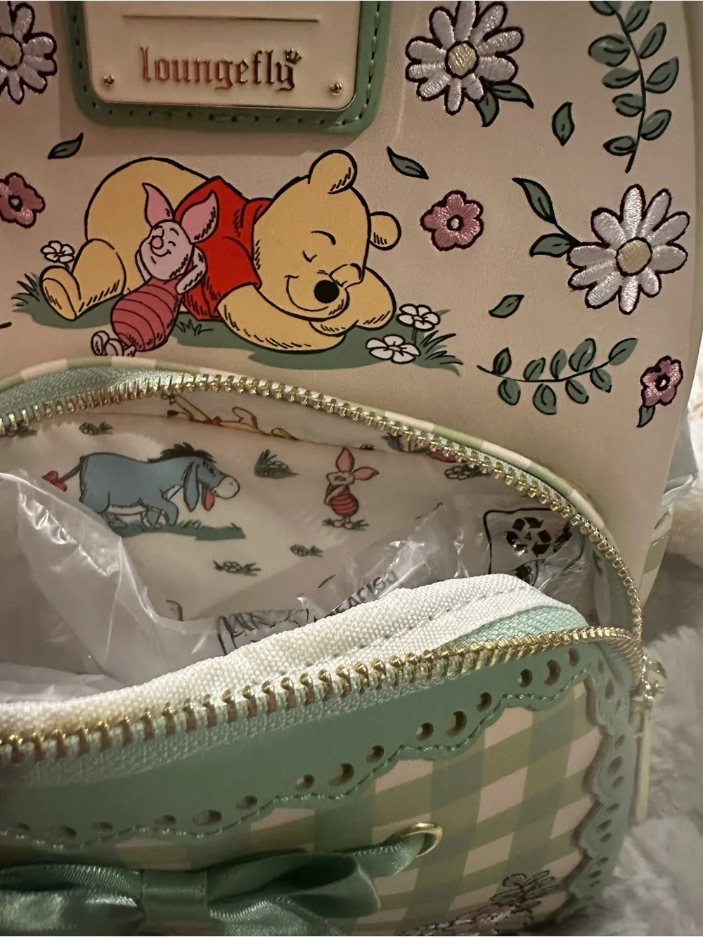 Loungefly Winnie the Pooh Embroidered Floral Mini Backpack